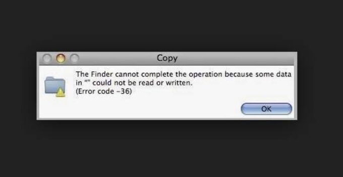 How to Fix Mac Error Code-36 Permanently – 2024 Guide