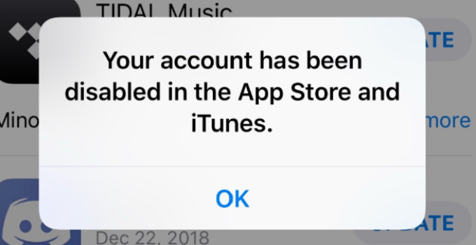 Your Account Has Been Disabled in the App Store and iTunes [FIXED] 2024