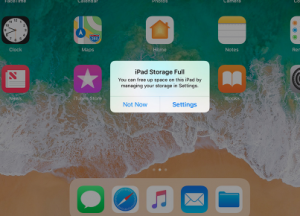 ipad storage full