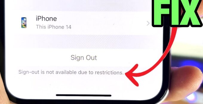 Fix: Apple ID Sign Out Restrictions on iOS 17 (2024)