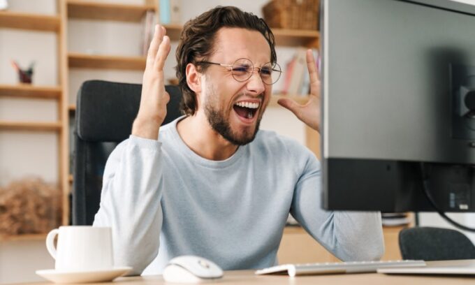 angry person because their website is being slow